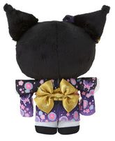 Celebrate Japanese tradition and Kuromi's edgy elegance with this breathtaking plushie! Dressed in a beautifully detailed purple kimono, Kuromi embodies elegance with her bow turned into an antique-style, golden flowers, and intricate floral patterns.
Kuromi wears a luxurious kimono adorned with delicate floral patterns, highlighting traditional Japanese aesthetics. Her outfit is complete with a matching obi sash and accent bow.
This absolutely gorgeous and unique plushie is the perfect addition to any Sa